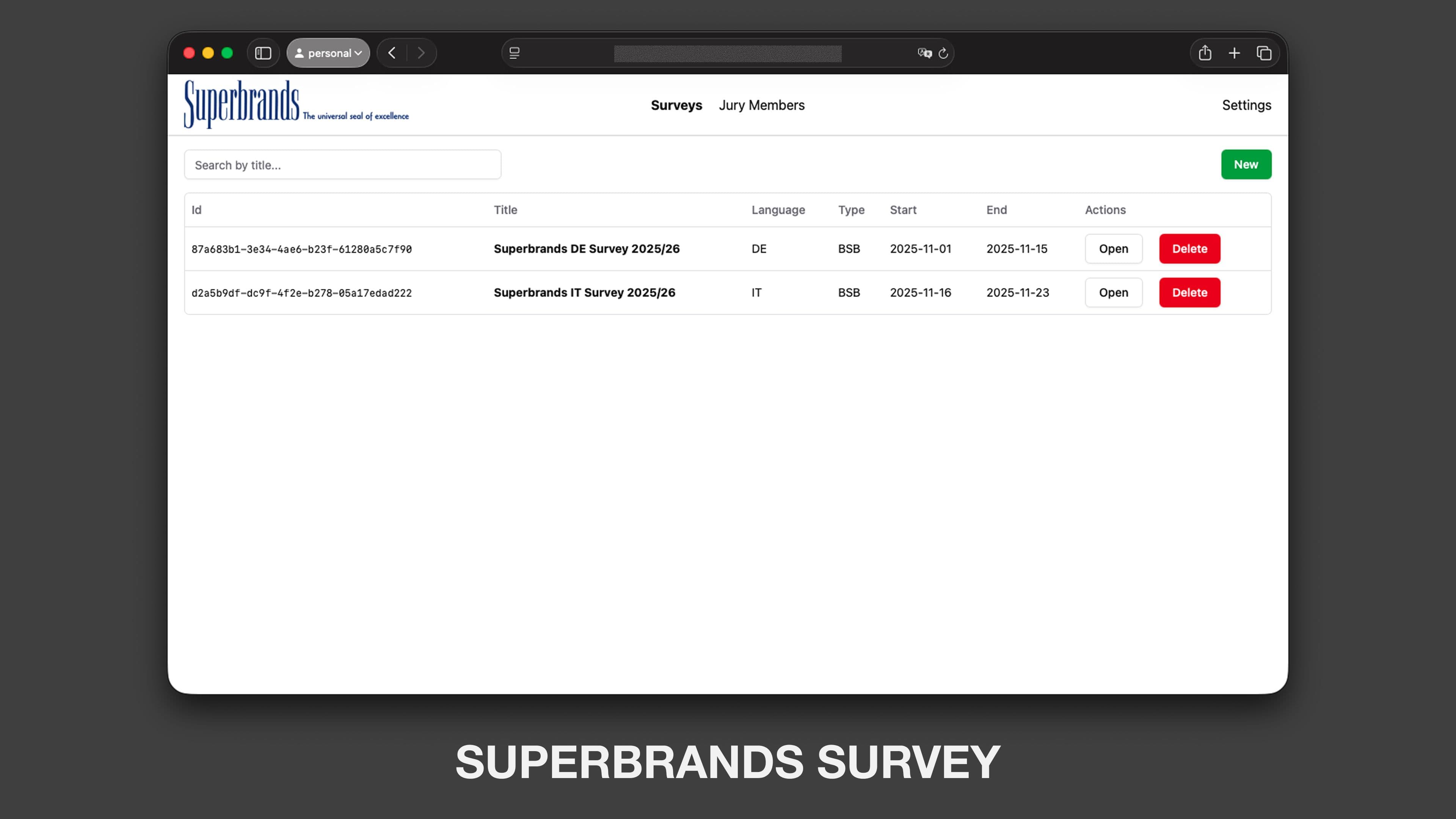 Superbrands Survey Home Page