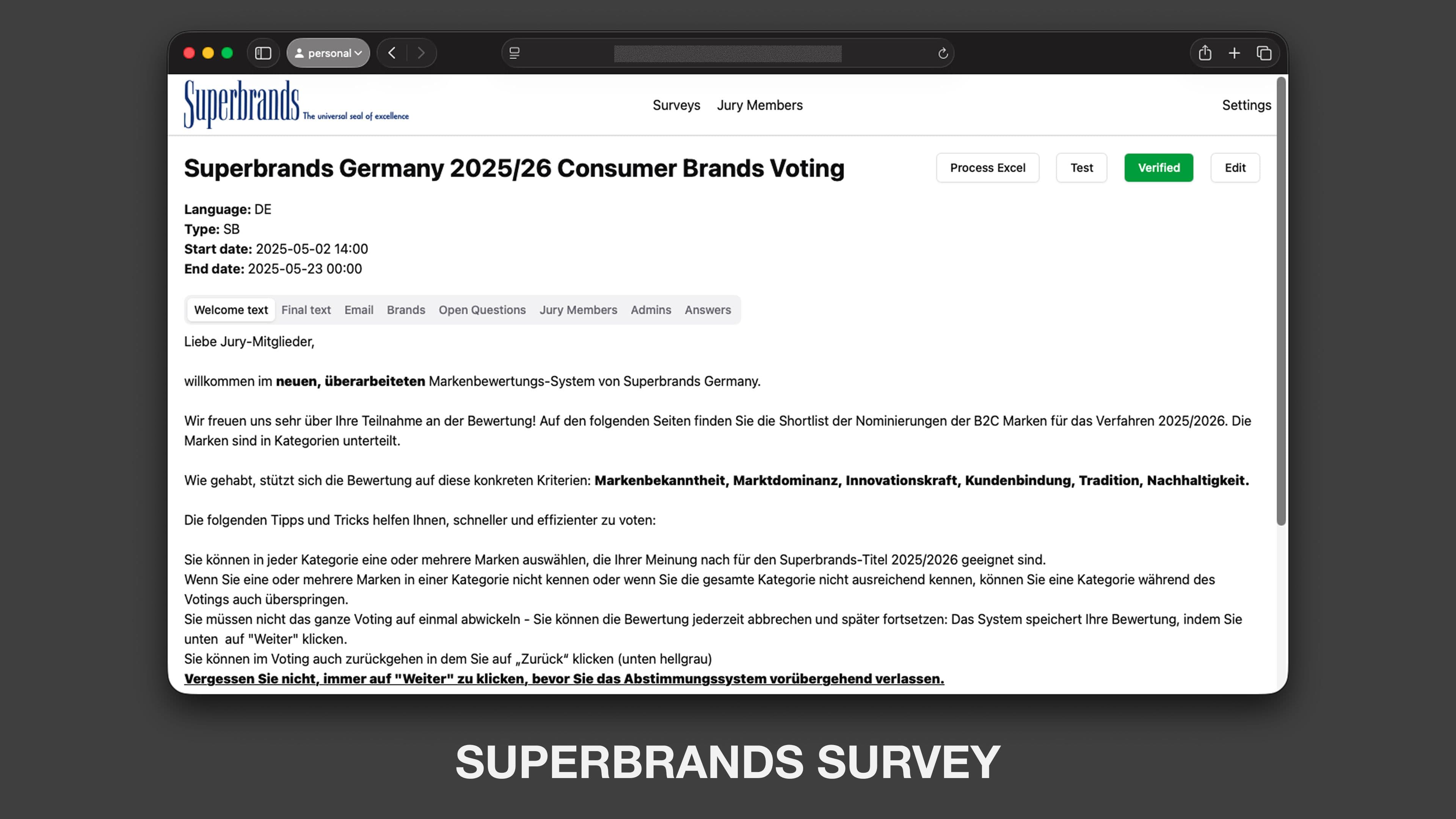 Superbrands Survey Details Page